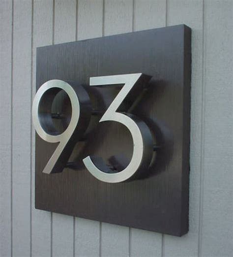 house numbers on front door metal|where to display house numbers.